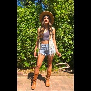 Knitted Sleeveless Kimono